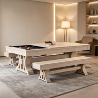 Nouvelle Arrivée Table de Jeu Multifonction 3-en-1 avec Plateau en Ardoise, Personnalisable (Logo et Dimensions) pour Maison, Villa, Salle de Jeu