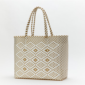 Knitted Bag Plastic Tote Bag 2022 Custom Women Waterproof Large Knitted Customized PP Weaving Plastic Recycled Tote Bag
