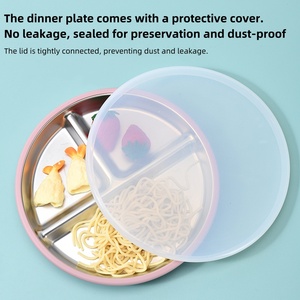 Ensemble d'alimentation <span class=keywords><strong>pour</strong></span> bébés et enfants en silicone et acier inoxydable 304, comprenant fourchette, cuillère, paille, tasse d'apprentissage, bol alimentaire à double anse et assiette à <span class=keywords><strong>ventouse</strong></span> - Product Image 3