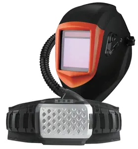 CE Approved Portable True Color Auto Darkening Welding Helmet with PAPR Powered Air Purifying Respirator System Welding Helmet