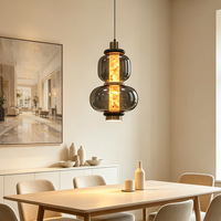 Luminaire suspendu en verre créatif moderne et postmoderne, pour restaurant, bar, salle à manger, chambre à coucher, lampe suspendue décorative en verre soufflé à la main