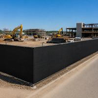 Paravent de chantier en HDPE noir stabilisé aux UV avec œillets pour clôture de chantier