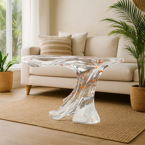 Jingyue Tùy Chỉnh Trong Suốt Đồ Nội Thất Sang Trọng Nhựa Pha Lê Bên Bàn Ghế Thủ Công Cho Phòng Khách, Khách Sạn, Câu Lạc Bộ - Product Image 2