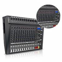 Console de mixage audio professionnelle 12 canaux avec amplificateur de puissance 2x350W, 16 effets numériques DSP pour DJ, spectacles sur scène, concerts en direct