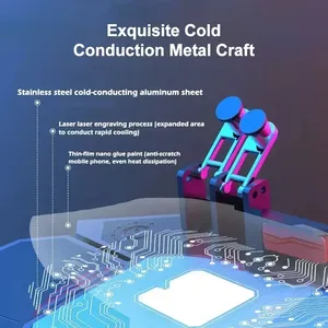 DL88 кулер для мобильного телефона с 6-пальцевым триггером Джойстик Геймпад контроллер ручка IOS для полупроводникового радиатора PUBG для мобильных игр - Product Image 6