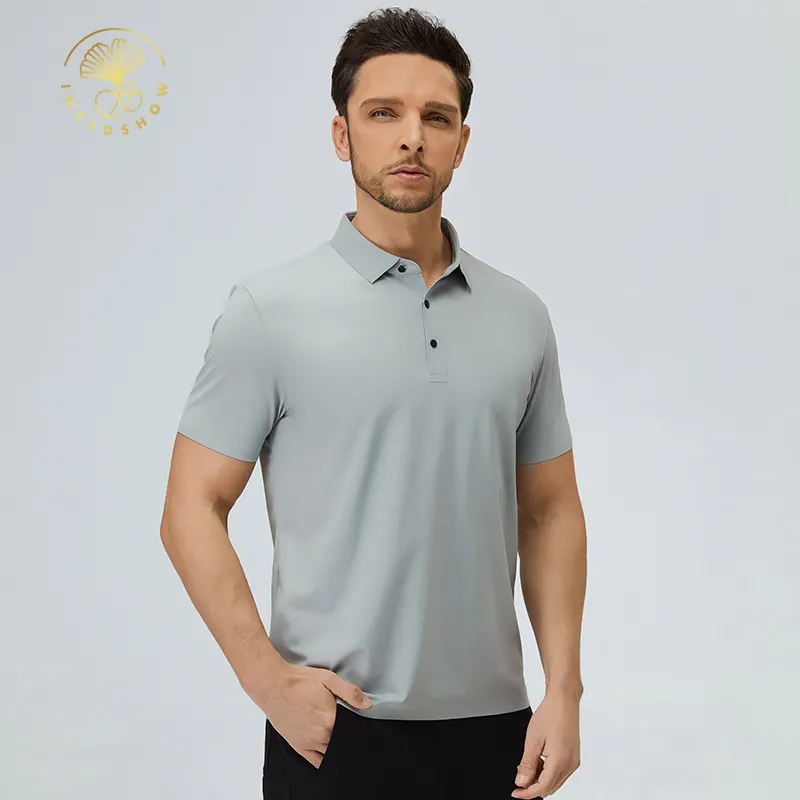 Wholesale Design Custom Logo Men's Blank Plain Nylon Dry Fit High Quality Man's Clothing Golf Uniform Polo T shirts For men