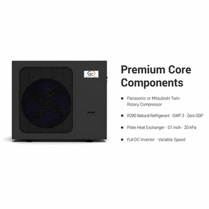 Pompe à chaleur air-<span class=keywords><strong>eau</strong></span> 9 kW certifiée CE R290 3-en-1 Chauffage Refroidissement <span class=keywords><strong>Eau</strong></span> chaude sanitaire pour utilisation extérieure Haute efficacité - Product Image 3
