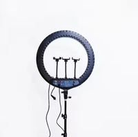 Ensemble de lampes de photographie LED de 21 pouces, HQ-21n, lumière annulaire, gradateur progressif avec supports de téléphone, télécommande pour le maquillage Selfie