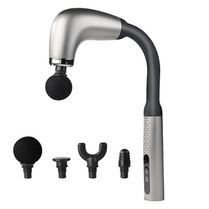 Pistola de Masaje Profesional Ligera de Cuatro Cabezales con Alta Potencia, Conveniente para Aliviar la Fascia del Codo, Alargada para Espalda y Cuello - Product Image 1