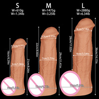 Dildos Realistas de Silicona con Formas Personalizadas, Penes con Forma de Animales, Juguetes Sexuales para Adultos Extra Gruesos y Largos