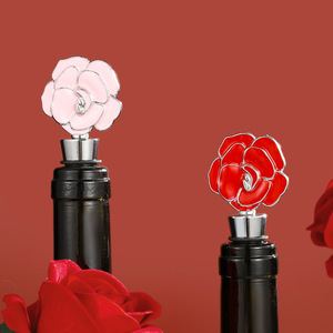 Bouchon de bouteille de vin rosé pour la Saint-Valentin, en alliage d'argent, pour champagne, cadeau - Product Image 3