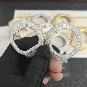 En gros Lunette de montre de luxe en moissanite VVS1 couleur D, effet serti de pierres, pour <span class=keywords><strong>GA</strong></span>-<span class=keywords><strong>2100</strong></span> DW-5600 DW-6900, compatible testeur de diamant, boîtier de modification de montre - Product Image 2
