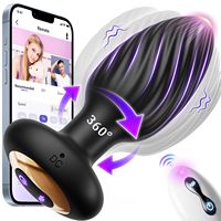 Prostata G-Punkt Stimulator APP Fernbedienung 360° Rotierender Analer Vibrator Prostata-Massagegerät Vibrierender Butt Plug für Mann Frau Schwul