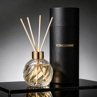 Diffuseur de parfum de luxe 100 ml en forme de sphère d'ananas, flacon en verre texturé en spirale, moule privé