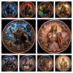 Moneda de Cobre Puro 999 de 1 oz y <span class=keywords><strong>5</strong></span> oz, Reina del Submundo, con Relieve 3D, Color UV, Acabado Tipo Proof, Decoración Nórdica de Arte Oscuro - Product Image 3