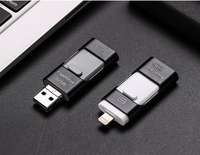 Stik USB Flash Drive 4-in-1 128GB, untuk ponsel Android, komputer, PC-mudah, Penyimpanan Data & berbagi dengan antarmuka USB 2.0