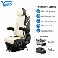 Siège de conducteur universel pivotant à 360°, ergonomique et inclinable, de luxe, pour camping-car, caravane, autocaravane, camion, véhicule de loisirs