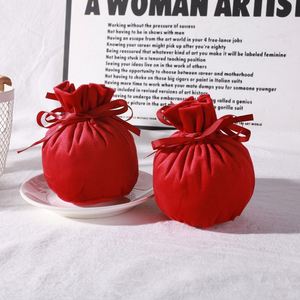 Sacs cadeaux ronds en velours doux pour Noël et mariage, sacs à bijoux en velours rouge, sacs en velours pour téléphone - Product Image 6