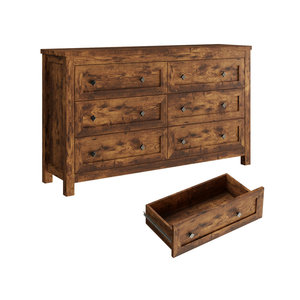 WholesaleVintage Farmhouse Dormitorio Almacenamiento <span class=keywords><strong>de</strong></span> <span class=keywords><strong>madera</strong></span> Tocador Organizador Rústico 6 Cajones Tocador para Dormitorio Sala <span class=keywords><strong>de</strong></span> estar - Product Image 2
