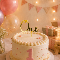 Décoration de gâteau en acrylique pour anniversaire de bébé, chiffres numériques, accessoire de gâteau pour fête prénatale