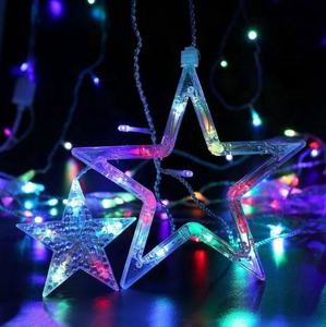 <span class=keywords><strong>Guirlande</strong></span> <span class=keywords><strong>lumineuse</strong></span> décorative suspendue pour extérieur, lumières LED de Noël en forme de glaçons tombants, rideaux d'étoiles pour <span class=keywords><strong>balcon</strong></span> - Product Image 2