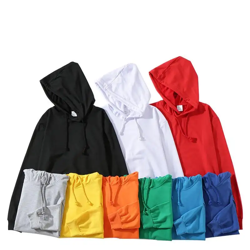 US-Größe individueller Druck einfarbige Polyester-Kapuzenjacke für Sublimations-Baumwollgefühl übergroße Herren-Kapuzenpullover und Sweatshirts
