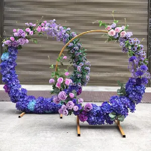 L164 Customized silk artificial flowers Romantic purple theme wedding decor sets violet wedding theme ideas purple wedding theme