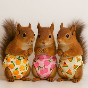 ผ้าอ้อมซึมซับแบบซักได้สำหรับสัตว์เลี้ยงขนาดเล็ก รุ่น New-Squirrel สำหรับใช้กลางแจ้ง ฝึกขับถ่าย และทำความสะอาด - Product Image 1