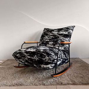 Poltrona <span class=keywords><strong>a</strong></span> <span class=keywords><strong>dondolo</strong></span> singola moderna <span class=keywords><strong>per</strong></span> allattamento, relax in giardino, camera da letto e terrazza - Product Image 3