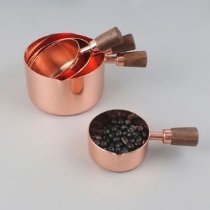 Stainless Steel Steak Sauce Cup Rose Gold <b>Measuring</b> Cup Wooden Handle Stainless Steel Tomato Sauce Cup Baking <b>Measuring</b> <b>Spoon</b> - Product Image 4