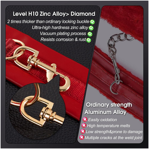 Kit BDSM per Bondage, Altalena per Sesso, Arredo per Adulti in Pelle PU Rossa Regolabile per Coppie - Product Image 2