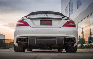 Diffuseur de lèvre de pare-chocs arrière en Fiber de carbone C218 Style R pour <span class=keywords><strong>Mercedes</strong></span> Benz W218 CLS63 <span class=keywords><strong>320</strong></span> 350 260 Bodykit - Product Image 4