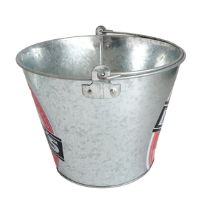 Cubo de Hielo de Hierro Galvanizado para Cerveza con Asa y Abrebotellas para Fiestas, Bares, Festivales para Celebrar Partidos de Baloncesto - Product Image 2