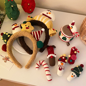 Moda estilo navideño banda para la cabeza para niñas niños caramelo muñeco de nieve estrella dulce Linda banda para el cabello para mujeres señoras accesorios para el cabello - Product Image 2
