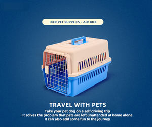Transporteurs pour animaux de compagnie en plastique portables de voyage légers multicolores de belle qualité avec roues pour chats et chiens - Product Image 3