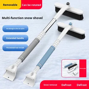 Grattoir à neige multifonctionnel en alliage et en plastique Pelle de déglaçage et de <span class=keywords><strong>givre</strong></span> rétractable montée sur voiture - Product Image 5