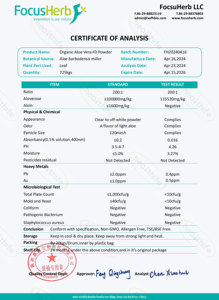Food Grade Lyofilisatie Biologisch Aloë Vera Concentraat Poeder 100X200X100:1 200:1 Gevriesdroogd Aloë Vera Gel Poeder - Product Image 3