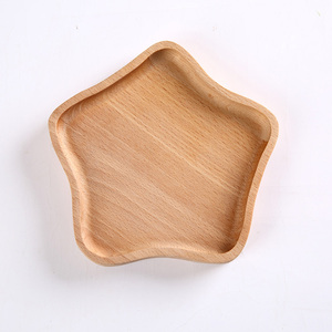 <strong>Wooden</strong> Serving <strong>Tray</strong> Cute Star Plate Kids Child <strong>Dessert</strong> Snacks Serving <strong>Tray</strong> - Product Image 1