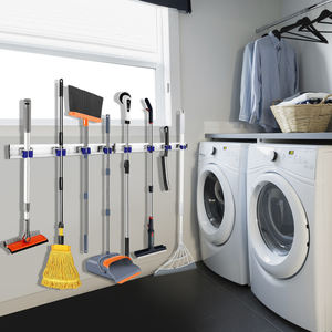 알루미늄 차고 훅 벽 정리대 홀더, 대걸레 빗자루 홀더, 정원 차고 도구 정리대 벽걸이 수납 랙 - Product Image 2