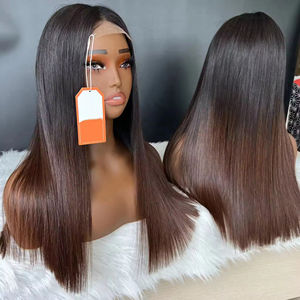 Fournisseur de perruques en <span class=keywords><strong>cheveux</strong></span> vietnamiens bruts, couleur brun ombré, lisses, sans colle, dentelle transparente HD, perruques frontales en dentelle, <span class=keywords><strong>cheveux</strong></span> humains pour femmes noires - Product Image 3