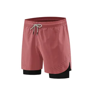 Respirável Peso Leve Shorts Mens Personalizado Esporte Suor Elástico Cintura Shorts Homens Ginásio Calções De Compressão Atlética