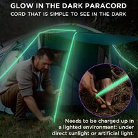 Cordon de parachute réfléchissant 550 lb 4 mm, cordon de parachute lumineux 328 pieds, cordon de tente multicolore, corde à vent pour équipement de camping, kit de survie