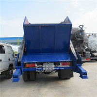 Camion à benne basculante hydraulique Dongfeng 4x2 6 roues 10 tonnes 12 tonnes, benne à ordures mobile, benne à ordures