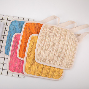 Serviette de bain carrée en lin naturel, exfoliante puissante, pour massage corporel, nettoyage du visage et du corps - Product Image 5