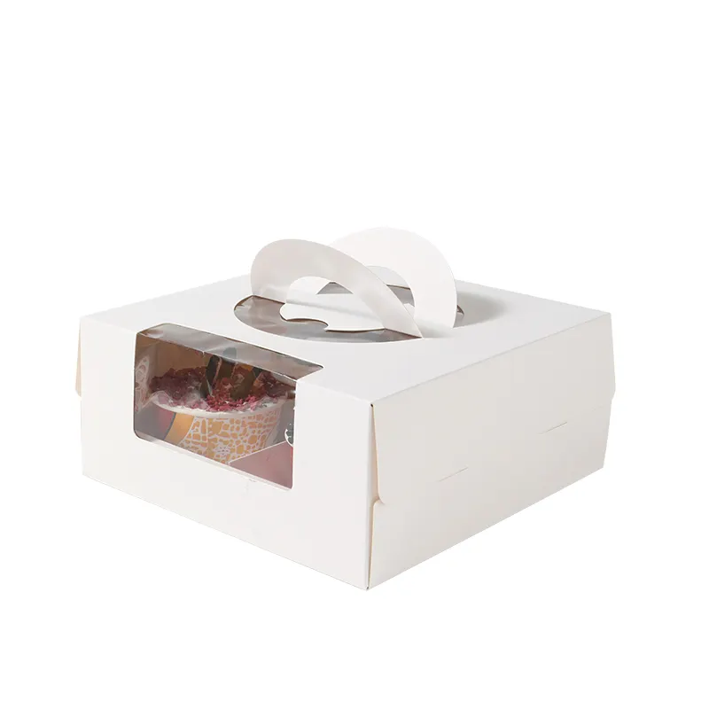 Vente en gros Boîte à tiroirs pour desserts avec 4 compartiments Emballage pour pâtisserie Mini boîte à cupcakes individuelle
