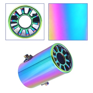 Silenciador de escape recto Universal para coche de 63mm, tubos de cola, accesorios para automóviles, puntas de escape de acero inoxidable 304 - Product Image 5