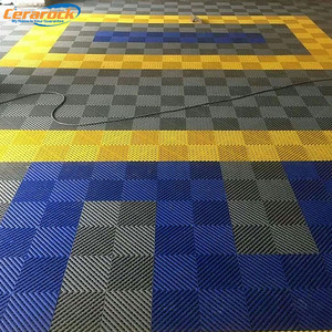 En gros revêtement de sol en plastique anti-dérapant pvc plancher extérieur en plastique <span class=keywords><strong>auto</strong></span>-videur carreaux de sol en plastique pour garage - Product Image 2