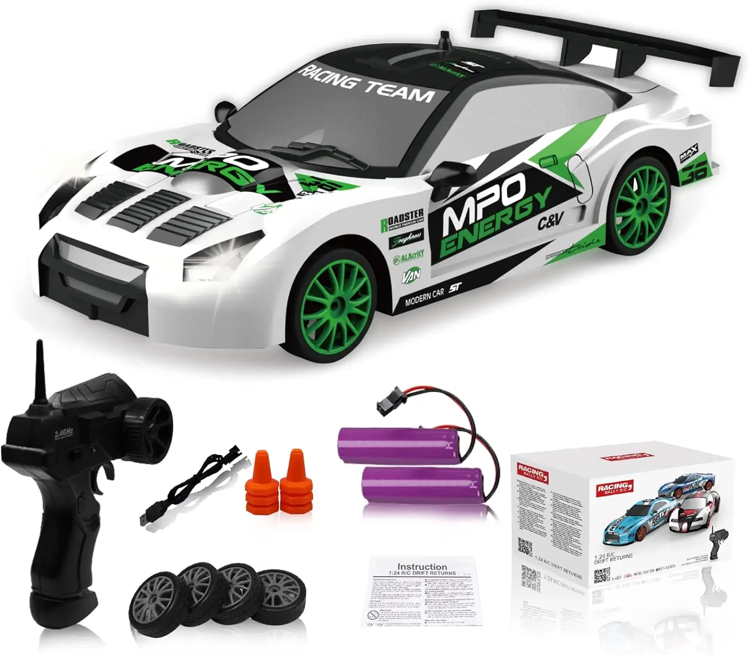Precio bajo 1/24 RC Radio eléctrica modelo coche Control remoto Vehículo de alta velocidad RC Drift 4WD coche de carreras juguetes para niños
