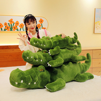 Offre Spéciale : Peluches Crocodile Mignon Dessin Animé Allongé – Fournisseur Direct de Poupées en Peluche Douces pour Cadeaux d'Anniversaire et Machines à Pinces