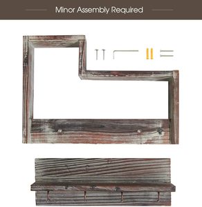 Estante de Pared de Madera Maciza 202603, Organizador de Ropa Irregular y Elegante para Armario y Bolsos - Product Image 6